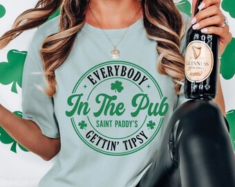 Tipsy St. Patrick's Day Comfort Colors Shirt: Irish Pub Tee