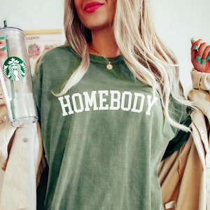 Homebody Comfort Colors Shirt: Cozy Introvert Varsity Tee