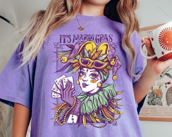 Comfort Colors Retro Mardi Gras T-Shirt: Louisiana Carnival Party