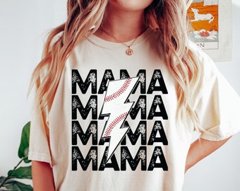 Comfort Colors Baseball Mama Shirt, Baseball Mom Shirt, Game Day Shirt, Mom Baseball Tee, Sports Mom Shirt Baseball Mom Gift Baseball Season