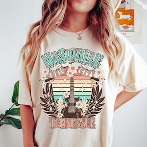 Comfort Colors Nashville Shirt, Country Music Shirt, Retro Tennessee Tshirt, Vintage Nashville TN Shirt, Music Shirt Nash Bachelorette Shirt