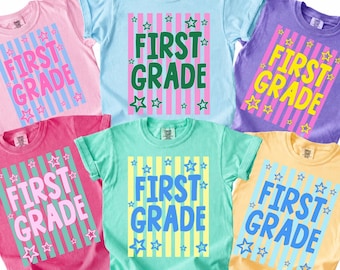 First Grade Comfort Colors Shirt, 1st Grade Teacher Team Matching Back To School Tee, First Grade Youth Tshirt