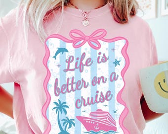 Comfort Colors Cruise T-Shirt: Coquette Vacation Tee