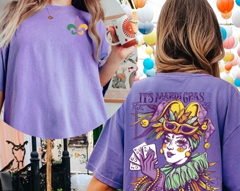 Comfort Colors Retro Mardi Gras Shirt: Louisiana Carnival Party Tee