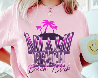 Miami Beach Bachelorette Comfort Colors Shirt: Social Club Tee