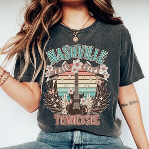 Comfort Colors Nashville Shirt, Country Music Shirt, Retro Tennessee Tshirt, Vintage Nashville TN Shirt, Music Shirt Nash Bachelorette Shirt