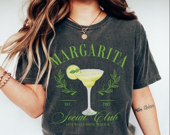 Margarita Social Club Comfort Colors T-Shirt: Trendy Bachelorette Tee