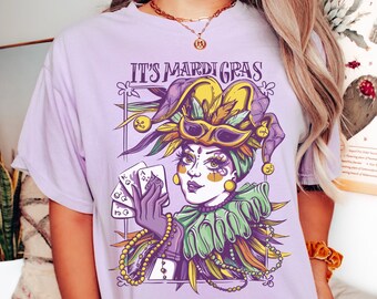 Comfort Colors Retro Mardi Gras Shirt: Louisiana Carnival Party