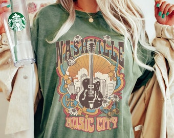 Nashville Comfort Colors T-Shirt: Retro Country Music Design