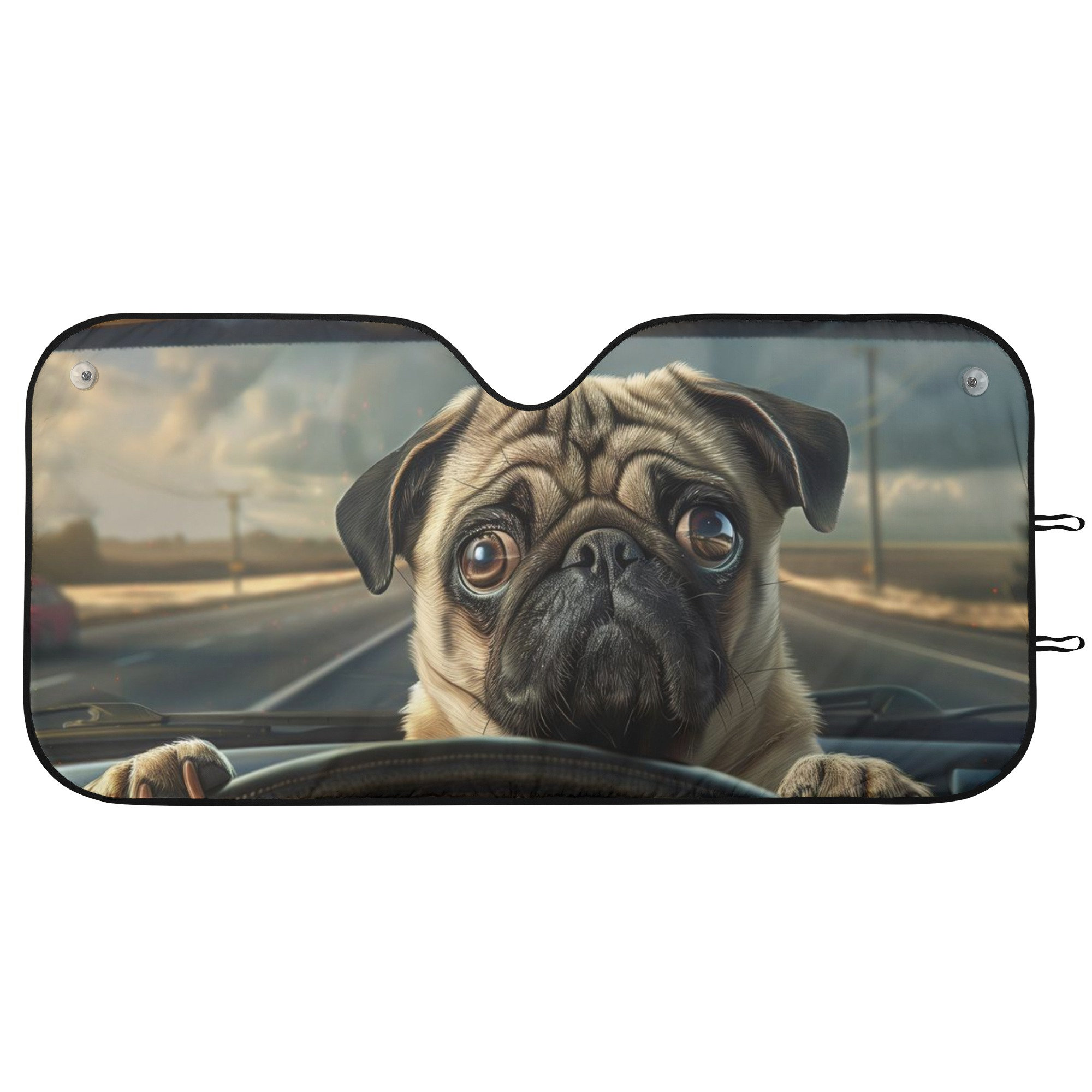 Pug Car Sun Shade Pug Car Sun Shade