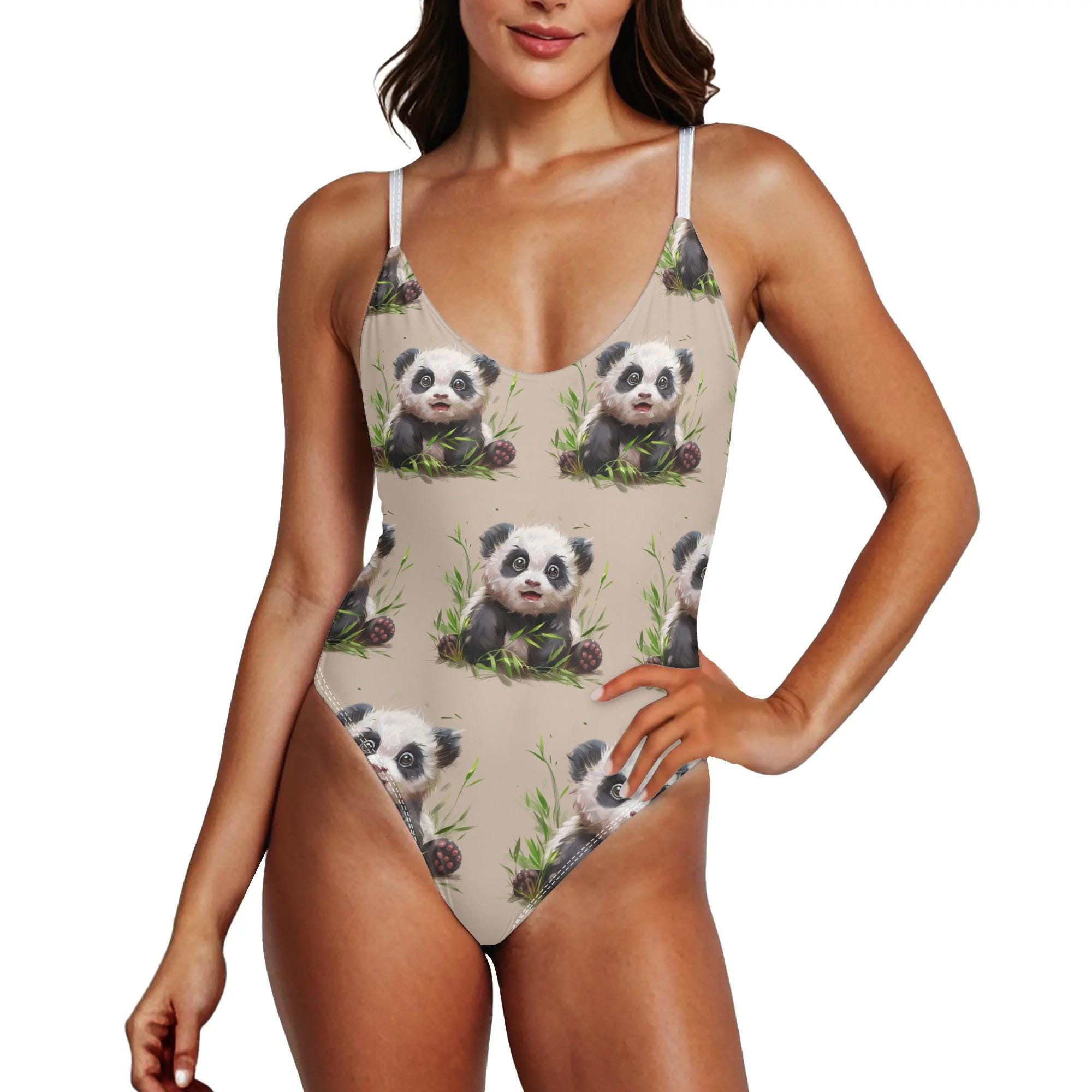 Girls panda swimsuit deals
