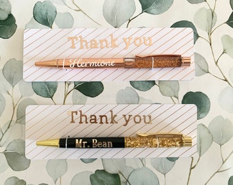 Teacher Pen + Note | Personalised Teacher Gift | Thank you card | Bridesmaid Gift | Birthday | Christmas Present | Stationery | Graduation