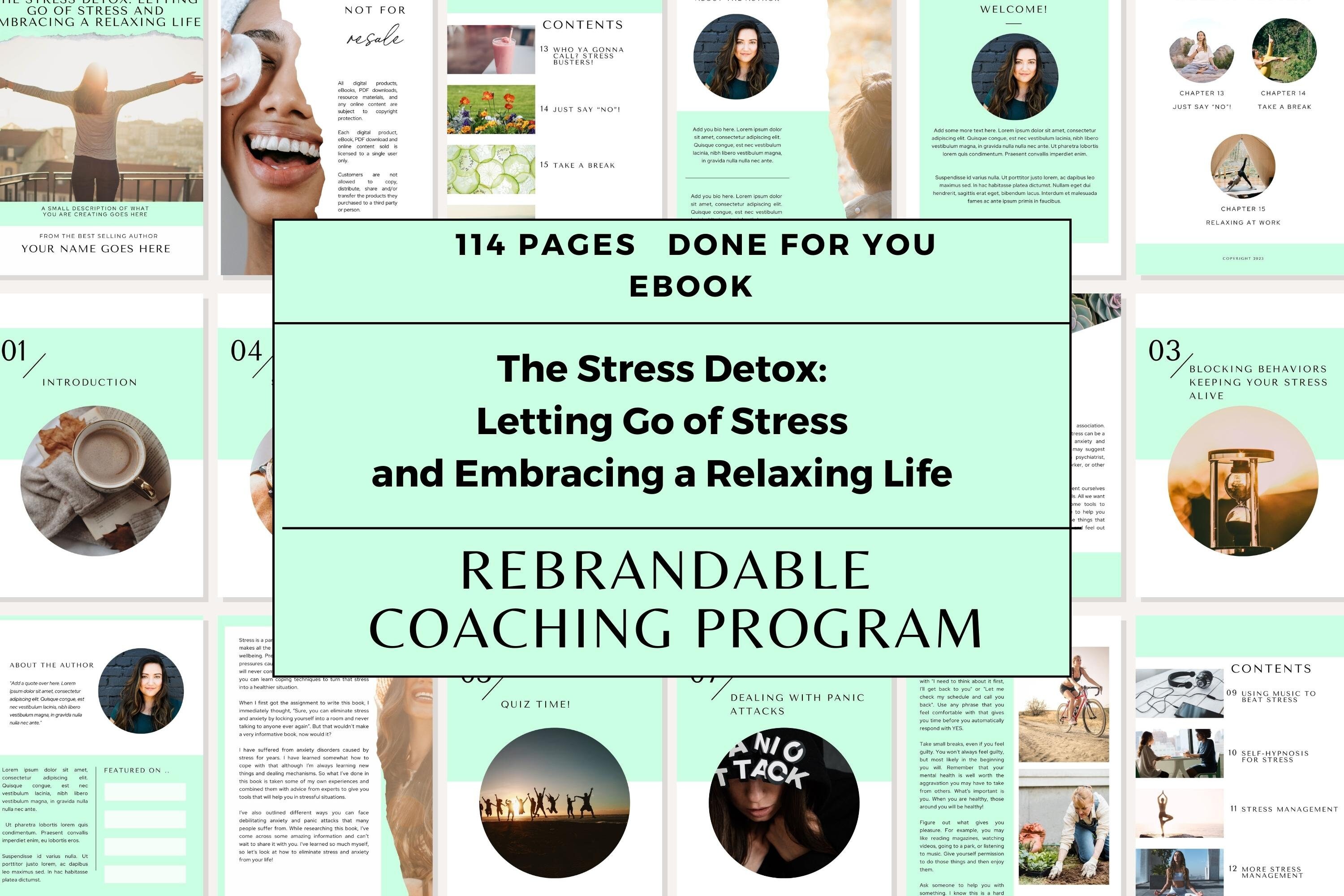 Done for You Eliminate Stress and Anxiety Workbook With CANVA - Etsy