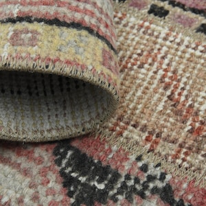1.7x2.2 ft Vintage Turkish Door Mat, Farmhouse Rug, Entry Kitchen Rug, Bath Mat, Handmade Wool Turkish Rug 2x2, Home Decor, Rustic Decor Rug