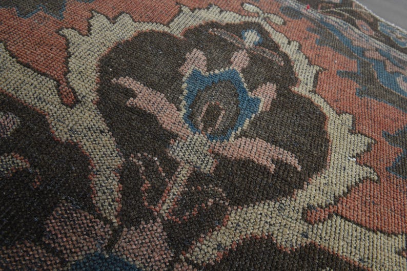 3'5x9'6 Ft, TURKISH WIDE RUNNER, Kitchen Rug, Hallway Rug, Stair Runner