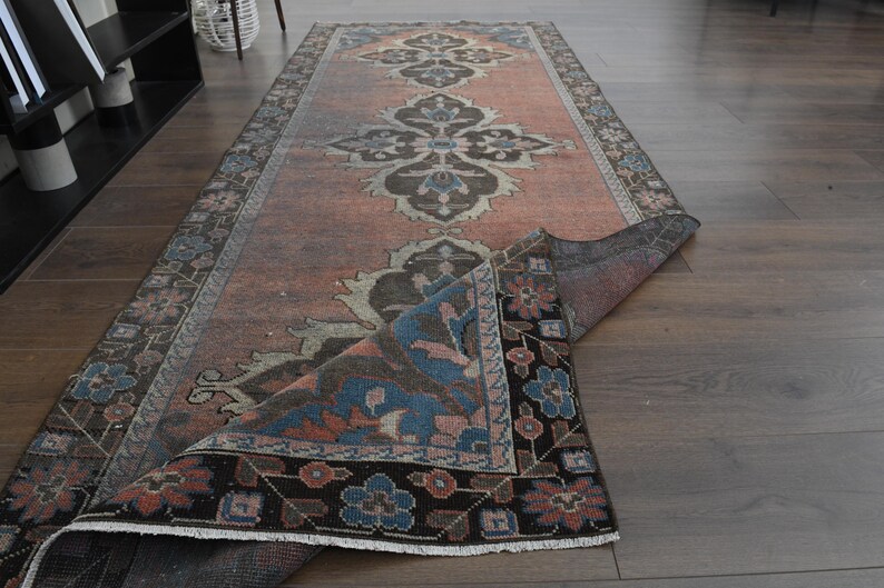3'5x9'6 Ft, TURKISH WIDE RUNNER, Kitchen Rug, Hallway Rug, Stair Runner