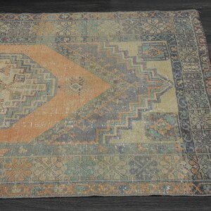 3'6x5'7 ft, VINTAGE TÜRKISCHER TEPPICH, Minimalistischer Teppich, Teppich, Flur Teppich, Dekor Teppich, Designerteppich Bild 7