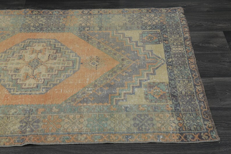 3'6x5'7 ft, VINTAGE TÜRKISCHER TEPPICH, Minimalistischer Teppich, Teppich, Flur Teppich, Dekor Teppich, Designerteppich Bild 7