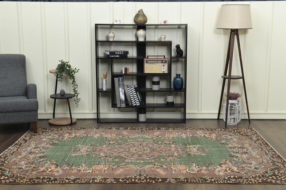 200x260, 200x260, 200x260, BESONDERER VINTAGE Teppich, Türkischer Übergroßer Teppich, Teppich für Wohnzimmer, Orientteppich, Kelimteppich, Waschbar