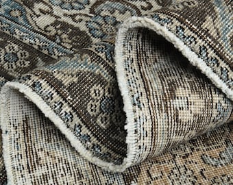 9.1x12.3 ft, OVERSIZED VINTAGE RUG, Neutral Orange Authentic Bohemian 9x12 Area Rug, Living Room Rug, Large Wool Rug, Home Decor, Luxury Rug
