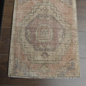 1&#39;5x2&#39;1 ft, VINTAGE SMALL RUG, Turkish Rug, Oushak Rug, Door Mat, Boho Rug, Home Decor, Handwoven Rug, Wool Rug, Small Rug, Orange Beige Rug