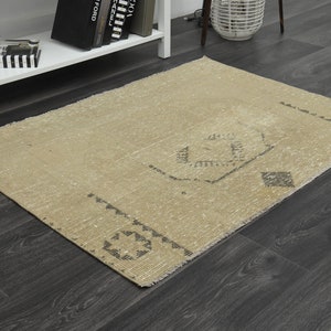 2&#39;9x3&#39;9 ft Vintage Rug, Handmade Rug, Bathroom Rug, Bath Mat, Handmade Rug, Turkish Doormat, Home Decor, Turkish Small Rug, Oushak Rug, Gift