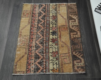 1'9x2'6 ft Vintage Small Rug, Turkish Rug, Mini Rug, Bathroom Rug, Small Carpet, Door Mat, Turkish Bath Mat, Handwoven Rug, Wholesale, Gifts