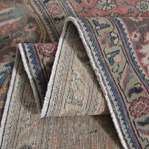9&#39;3x12&#39;4 ft, OVERSIZED AREA RUG, Vintage Rug, Oushak Rug, Bohemian Rug, 9x12 Area Rug, Living Room Rug, Wool Rug, Large Area Rug, Heriz Rug