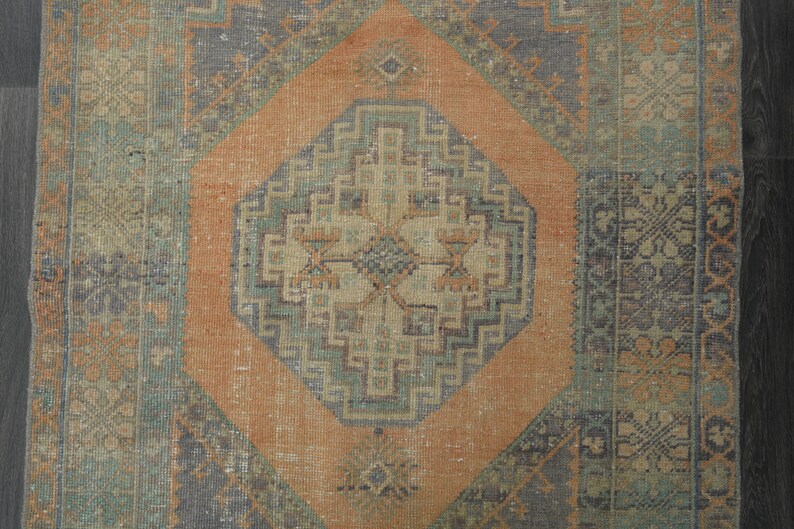 3'6x5'7 ft, VINTAGE TÜRKISCHER TEPPICH, Minimalistischer Teppich, Teppich, Flur Teppich, Dekor Teppich, Designerteppich Bild 9