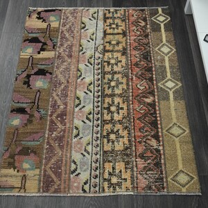 2'6x3'3 ft Vintage Turkish Rug, Oushak Rug, Handwoven Rug, Home Decor, Farmhouse Decor, Wool Rug, Small Rug, Bath mat, Front Mat, Tiny Rug