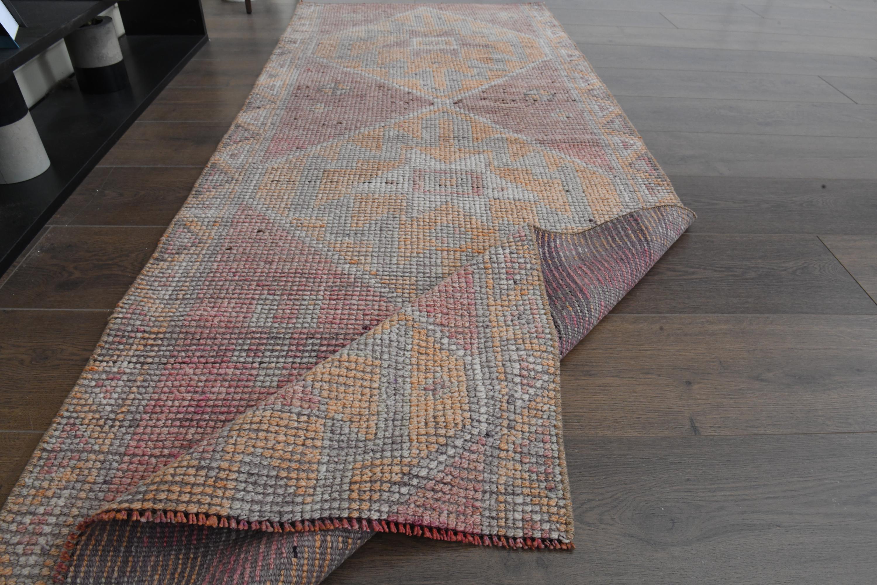 2'7x6'9 ft, PICCOLO PASSATOIO VINTAGE, Passatoia Oushak, Tappeto fatto a mano in lana, Passatoia 3x7, Tappeto da cucina, Tappeto da corridoio, Passato
