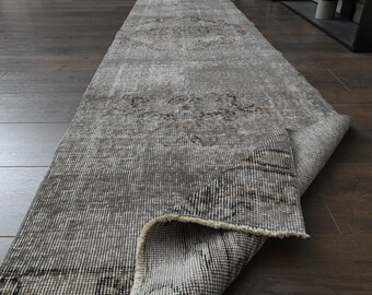 一点物ビンテージラグ（トルコ、アナトリア）幾何学模様のラグ150 x 257cm ヴィンテージトルコ製ランナーラグ、ベージュの幾何学模様、2 x 11