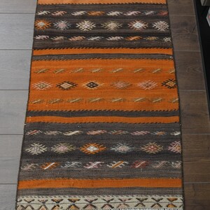 2&#39;1x3&#39;1 ft, TURKISH VINTAGE RUG, Oushak Rug, Bathroom Rug, Home Decor, Mini Kilim Rug, Boho Decor, Handmade Wool Rug, Doormat, Wholesale Rug