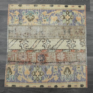 2&#39;2x2&#39;3 ft Vintage Small Rug, Turkish Rug, Mini Rug, Bathroom Rug, Small Carpet, Door Mat, Turkish Bath Mat, Handwoven Rug, Wholesale, Gifts