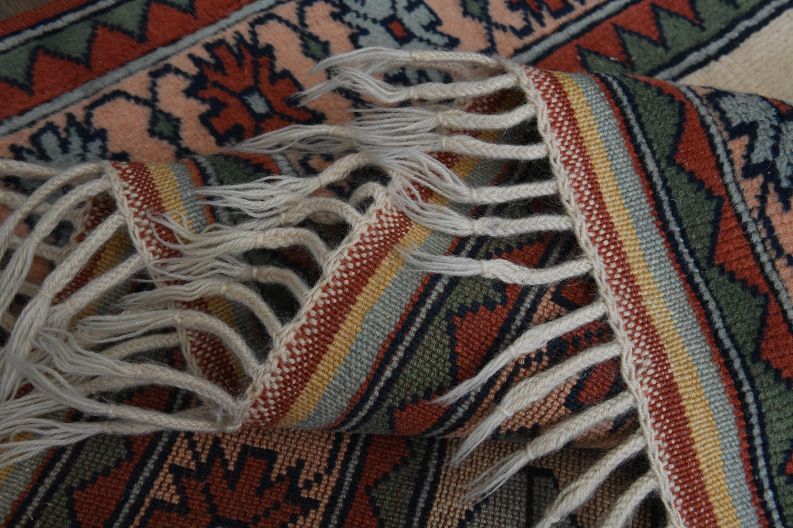 52×141 \"幸せの青い鳥\" ViNTAGE TURKiSH RUG Vintage Rug, 4' 6 x 7' 10 Blue – Jessie's Oriental Rugs