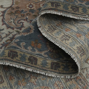 Tapis décoratif 6 pi 6 x 9 pi 3 pi, tapis turc vintage, tapis Oushak, tapis bohème, tapis 7 x 9 po, tapis de salon, tapis en laine, grand tapis, tapis Heriz 7 x 9