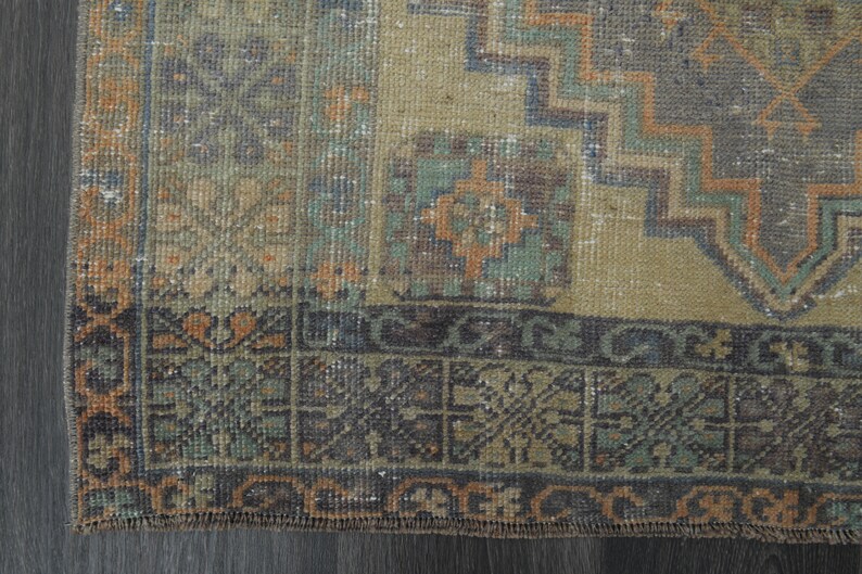 3'6x5'7 ft, VINTAGE TÜRKISCHER TEPPICH, Minimalistischer Teppich, Teppich, Flur Teppich, Dekor Teppich, Designerteppich Bild 8