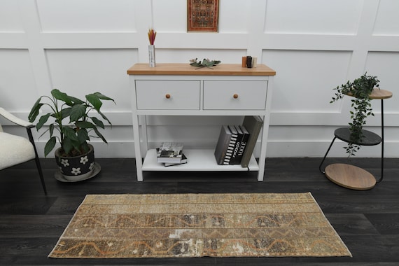 1.9 x 5.3フィート、階段用ランナーラグ、パッチワークランナーラグ