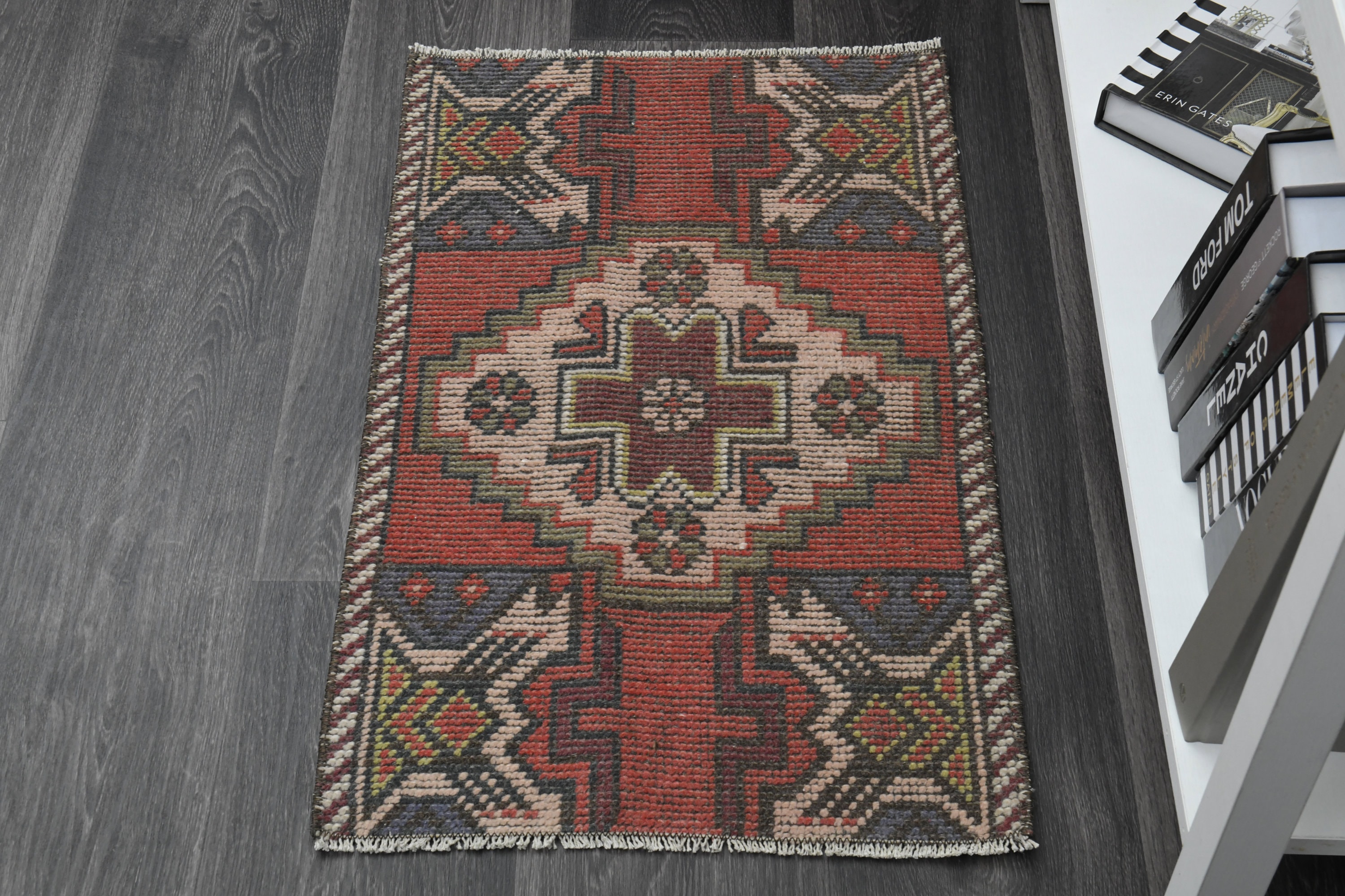 1'5x2'6 ft, PINK TURKISH RUG, Vintage Rug, Bathroom Mat, Small Turkish Rug, Oushak Rug, Door Mat, Kitchen Rug, Handmade Rug, Home Decor