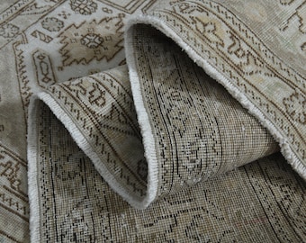 8'2x10'2 ft, RICH EARTH TONE Rug, Vintage Rug, Oushak Rug, Bohemian Rug, 8x10 Area Rug, Living Room Rug, Wool Rug, Large Area Rug, Beige Rug