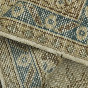 4.8x8.1 ft, NEUTRAL OUSHAK RUG, Bohemian Area Living Room Bedroom Wool Rug, Home Decor, Turkish Rug 5x8, Distressed Floral Rug, Washable Rug