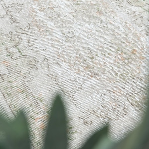 3.7x6.5 ft, FADED TURKISH RUG, Vintage Rug, Bohemian Rug, Home Decor, Beige Green, Boho Decor, Handwoven Rug, Wool Rug, 4x7 Rug, Wholesale