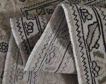 8x11'5 ft, UNIQUE OVERSIZED RUG, Handmade Rug, Beige Brown Rug, Home Decor, Area Rug, Wool Rug, Large Area Rug, 8x12 Area Rug