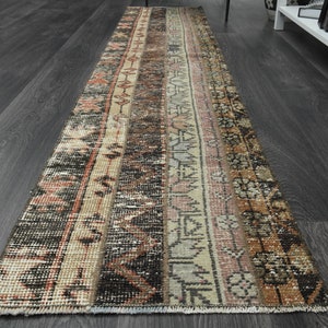 1&#39;6x8&#39;1 ft Turkish Oushak Runner, Boho Decor, Vintage Runner, Handwoven Runner, Patchwork Runner, Hallway Runner, Wool Runner, Carpet