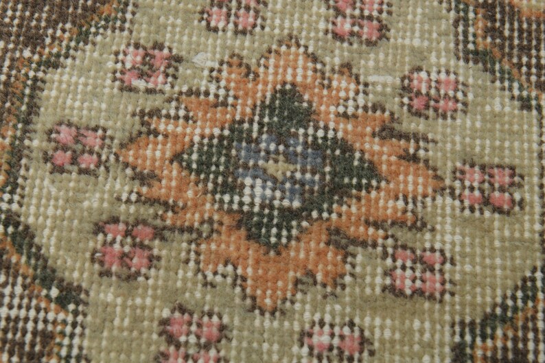 3'3x11'3 Ft, TURKISH RUNNER RUG, Entry Runner, Wool Carpet, Orange ...