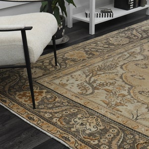 9.4x12.3 ft Oversized Rug, Vintage Rug, Oushak Rug, Bohemian Rug, 9x12 Area Rug, Living Room Rug, Wool Rug, Large Rug, Turkish Rug 9x12