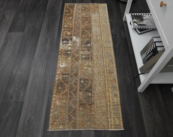 1.9 x 5.3フィート、階段用ランナーラグ、パッチワークランナーラグ