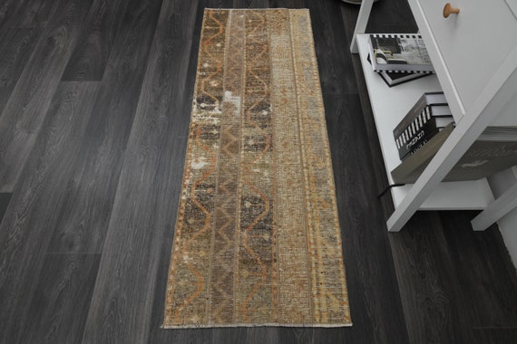 1.9 x 5.3フィート、階段用ランナーラグ、パッチワークランナーラグ