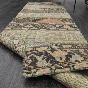 2&#39;3x7&#39;8 ft Turkish Oushak Runner, Flatweave Decor, Vintage Runner, Handwoven Runner, Patchwork Runner, Hallway Runner, Wool Runner, Carpet