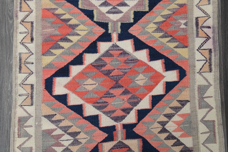 2'9x10'5 Ft, PINK COLORFUL RUNNER, Oushak Runner, Tribal Rug, Boho ...